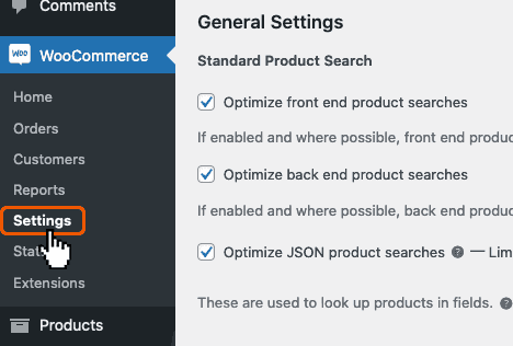 Woocommerce Settings
