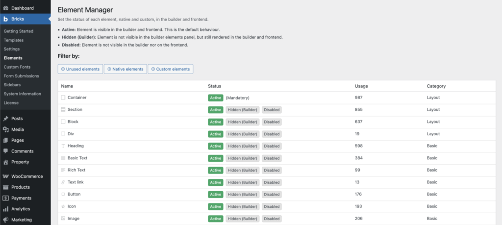 Bricks 2 alpha enable elements