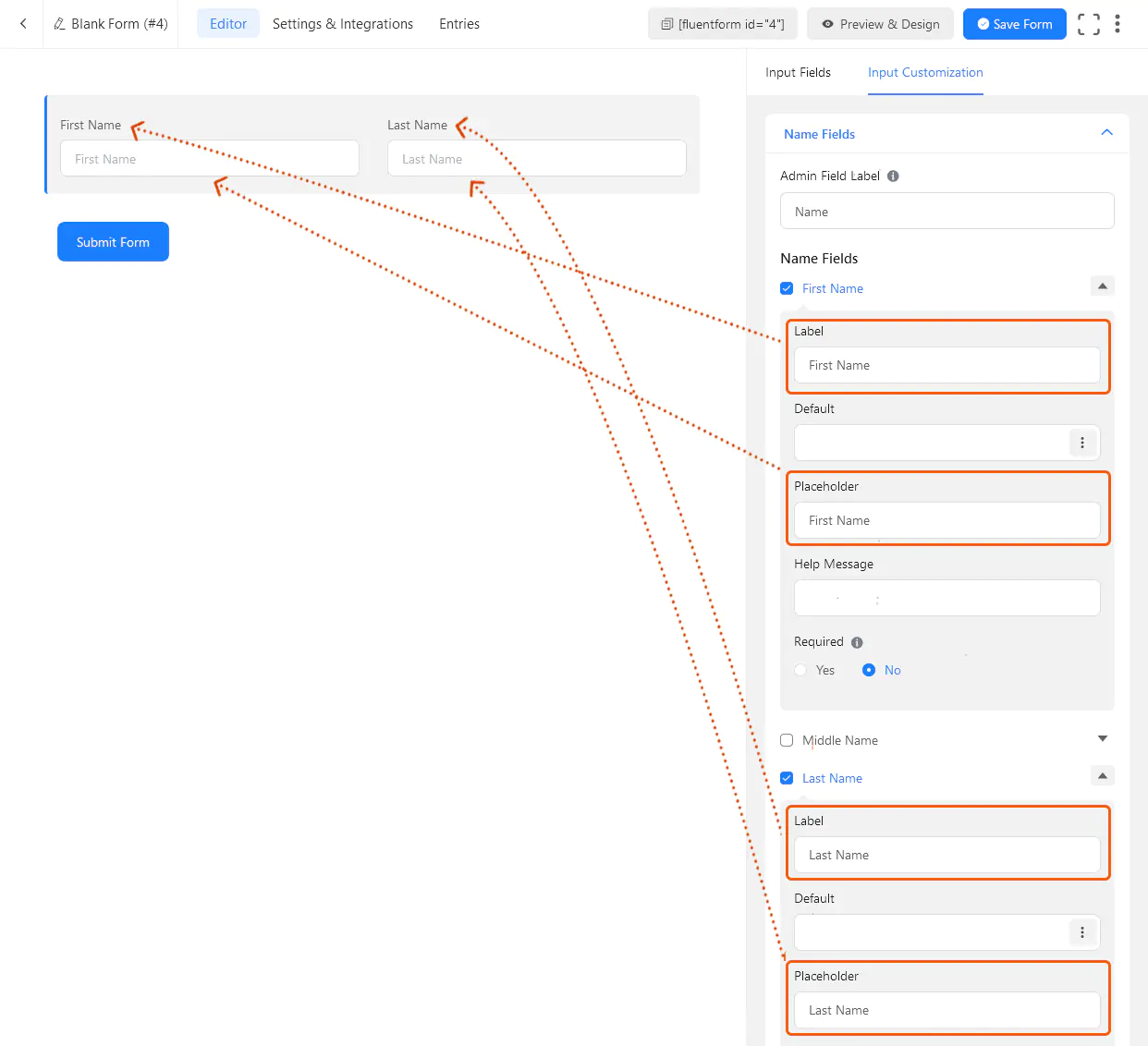 Create Form Details