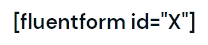 Ejemplo de shortcode de Fluent Forms
