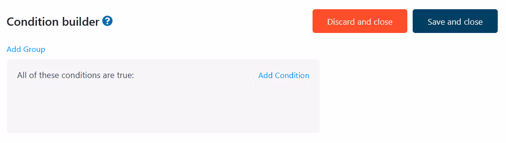 Wpcodebox Condition Builder